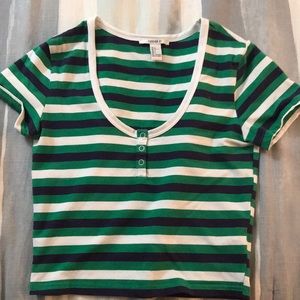 Forever 21 cropped body con tee